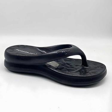 Imagem de Chinelo Feminino Piccadilly Rasteirinha Eva Conforto 224003, Preto, 37