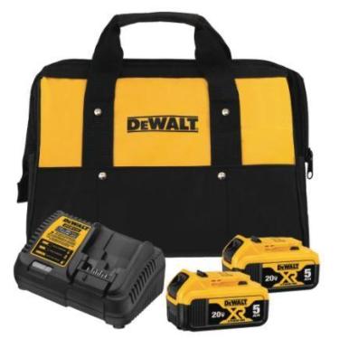 Imagem de Kit Carregamento DEWALT 20v Dcb115 + 2 Baterias 5ah + Bolsa