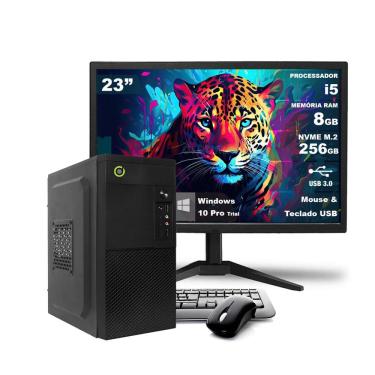 Imagem de Computador Completo On Corp I5 8GB RAM 256GB NVMe Win10 Monitor 23
