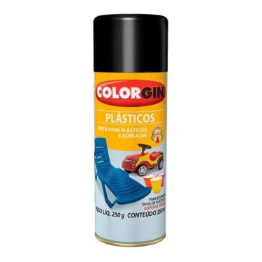 Imagem de Spray Colorgin Preto Para Plásticos, Pvc, Acrílicos E Mais - 350ml