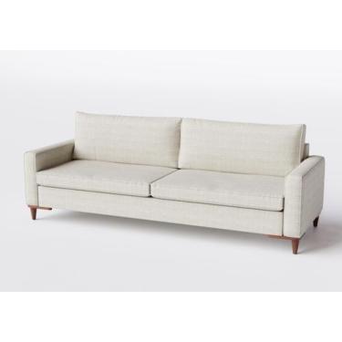 Imagem de Sofá 3 Lugares Living Fixo Viena 2,40m em Linho - Home Mobily, Off Whi