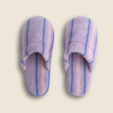 Imagem de Pantufa Lines Microfibra Lilás - A\CASA