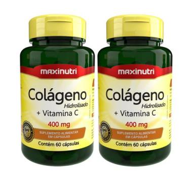 Imagem de Kit 2 Colágeno Hidrolisado + Vitamina C 60 Cáps Maxinutri