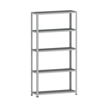 Imagem de Estante De Estrutura Metálica Com 5 Prateleiras 175cm(a)92acm(l)40cm(p) Com Reforço Cinza
