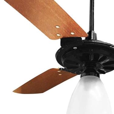 Imagem de Kit ventilador teto yris preto mogno ventex com controle remoto univer