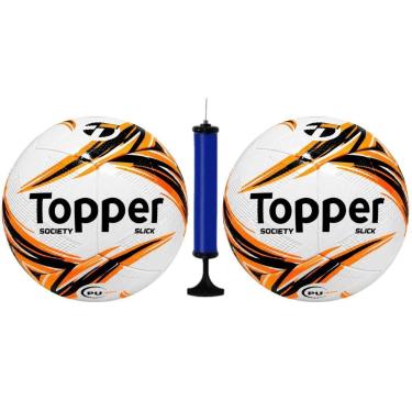 Imagem de Kit 2 Bolas Society Topper Slick Com 1 Bomba De Ar-Unissex
