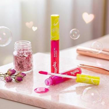 Imagem de Gloss Magical Melu Love Potion Brilho Intenso Lábios Ruby Rose