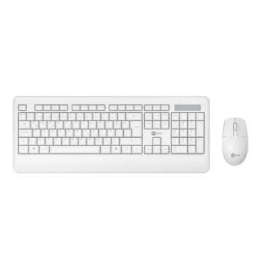 Imagem de Kit Teclado + Mouse Sem Fio KW202 Branco Lecoo