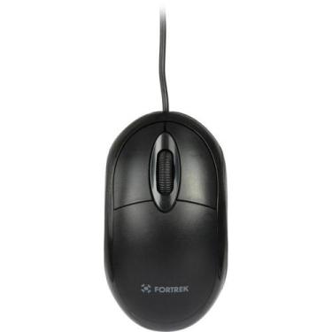 Imagem de Mouse Fortrek OML-101 800DPI USB 2.0 Preto Plug And Play - FK 411M