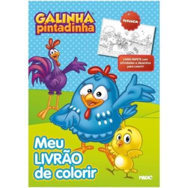 Imagem de Livro infantil colorir galinha pintadinha livro tapet - CIRANDA