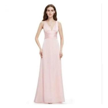 Imagem de Vestido Cetim Forrado Madrinhas Casamento R-7A - Lua Serena, Rosa, G