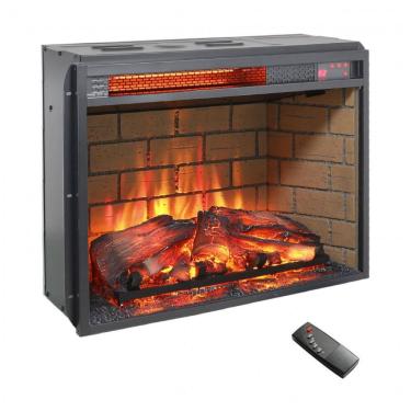 Imagem de Lareira Elétrica 61 cm (L)X 46 cm (A) Innoflame Preto Chama Realista Tijolo 2322-L 120V