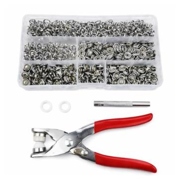 Imagem de Kit Para Botões De Pressão Alicate E Acessórios 200 Peças - NoBrand