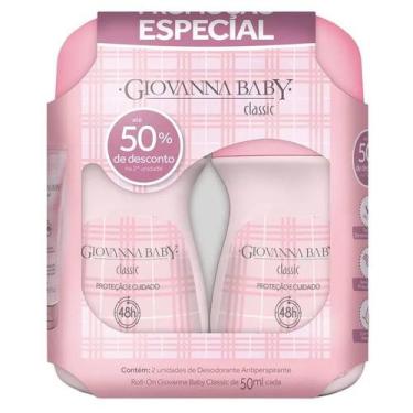 Imagem de Kit Desodorante Roll-On Giovanna Baby Classic 2 unidades 50ml