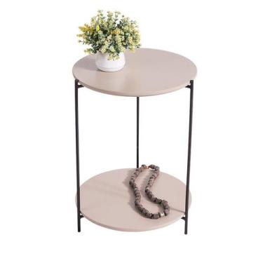 Imagem de Mesa Lateral Conect Steel Marrom - Portal Acessórios