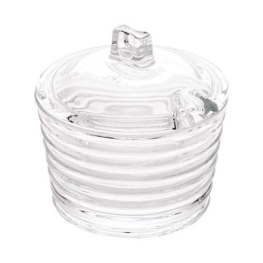 Imagem de Açucareiro de Cristal Colmeia Transparente 10x10cm Lyor