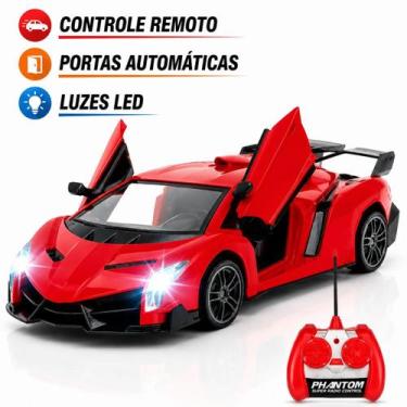 Imagem de Carrinho Controle Remoto Esportivo com Portas Automáticas e Luzes LED 