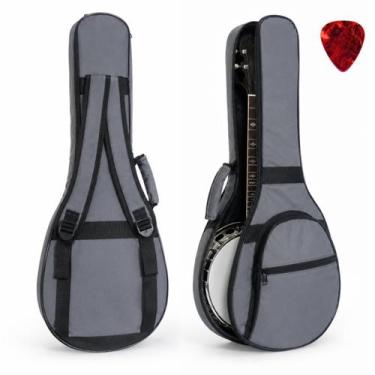 Imagem de Capa Bag Case Cavaco Banjo Cinza Acolchoada Alças Costas - Bell