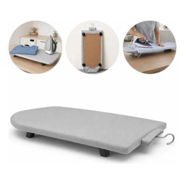 Imagem de Tabua Passar Roupa Pequena Portátil Térmica Compacta Mesa - A&M, Cinza