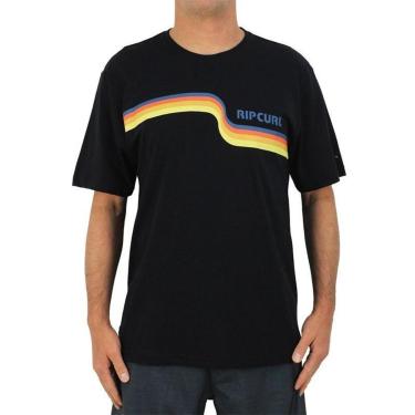 Imagem de Camiseta Rip Curl Revival Stripe Black-Masculino