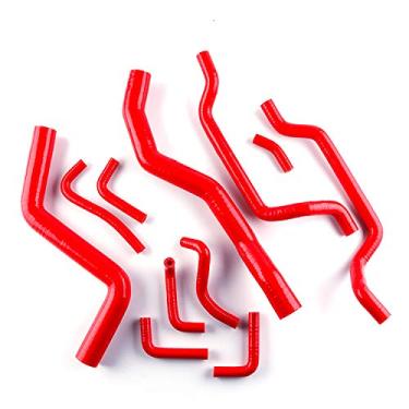 Imagem de LUXERAD Kit de mangueira de radiador de silicone de desempenho de 3 camadas 4,5 mm para MITSUBISHI ECLIPSE 2G Turbo 95-99 (vermelho)