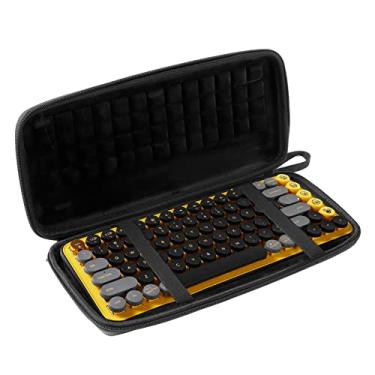 Imagem de Aeihevo Estojo de transporte para teclas POP Logitech | Bolsa de armazenamento de teclado sem fio mecânico durável à prova d'água | Teclado portáteis acolchoado protetor compatível