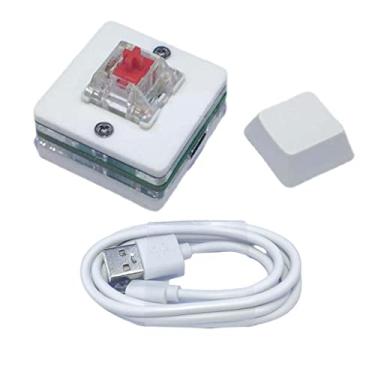 Imagem de USB Mini 1 Tecla Programação RGB Mecânico Gaming para Game Office Office PC trabalhando, Interruptor vermelho