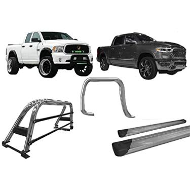 Imagem de Kit quebra mato+Estribo PLATAFO+Sant Antonio Dodge Ram CROMO