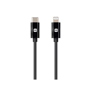 Imagem de Monoprice Cabo de carregamento rápido e sincronização Apple MFi certificado Lightning para USB tipo C – 1,8 m – preto, compatível com iPod, iPhone, iPad com conector Lightning – Série selecionada