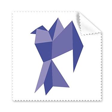 Imagem de Pano de limpeza roxo origa com estampa de pombo limpador de óculos de tela de telefone 5 peças
