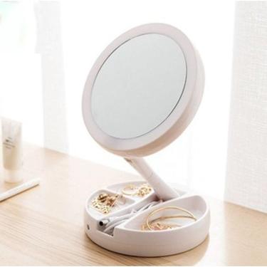 Imagem de Espelho LED Dobrável Maquiagem