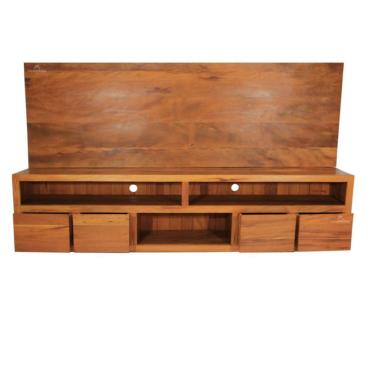 Imagem de Rack com Painel Malibu 2m Para tv de Até 72`` - Peroba Rosa