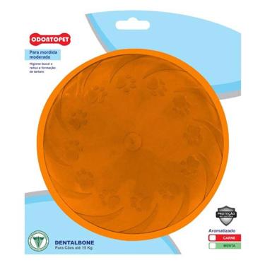 Imagem de Brinquedo para Cachorro Frisbee Dentalbone Odontopet 15Kg Laranja