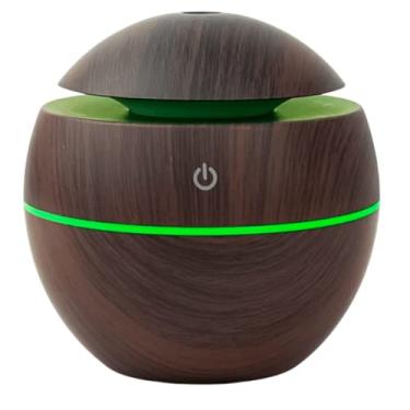 Imagem de Difusor de Aromas Elétrico Ultrassônico 7 Cores Aromaterapia (Madeira Escura)
