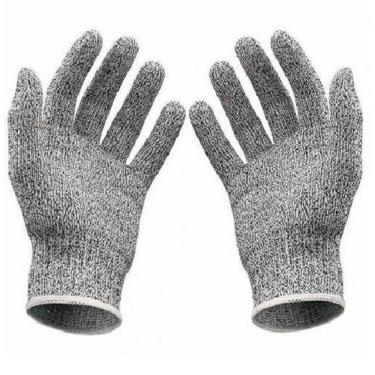 Imagem de Par De Luva Anti Corte Duplo Fio Proteção Nível 5 E Lavável