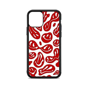 Imagem de Capa de telefone de rosto sorridente vermelho e branco para iphone 12 mini 11 pro xs max x xr 6 7 8 plus capa de silicone tpu, a1, para iphone 6 6s