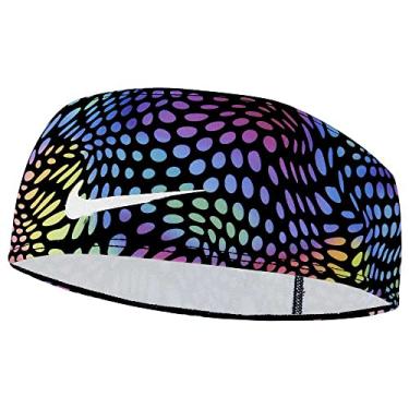 Imagem de Nike Faixa de cabeça Swoosh DRILL/A, 2.0 feita de poliéster e elastano em preto/turco dinâmico/prata, N.100.4515.930.OS