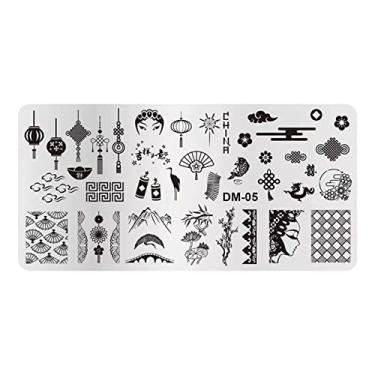 Imagem de Modelo De Carimbo De Unha Impressão De Unhas De Unhas De Estamplas De Unhas Flores Flores Butterfly Design Stamp Fool for Manicure Salon Home Diy Halloween Natal