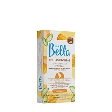Imagem de Folha Pronta para Depilação Facial Mel com Aloe Vera 16 Fls, Depil Bella