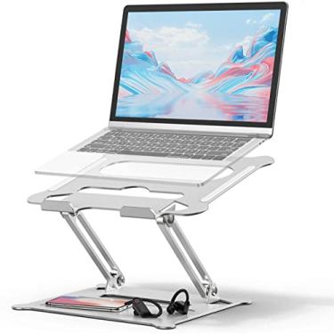 Imagem de Diswoe Suporte Ergonômico Portátil de Alumínio para Computador, Elevador Ergonômico para Mesa, Compatível com Notebook, MacBook e Mais Laptops de 10 a 15,6 Polegadas
