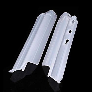 Imagem de Para capas de garfo de motocicleta Capa de proteção deslizante de garfo dianteiro de motocicleta se encaixa para klx650 klx250r protetor de garfo de motocicleta branca guarda de