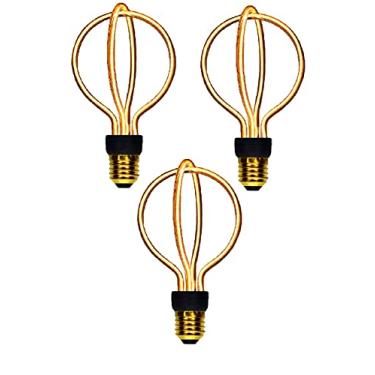 Imagem de 3X Lâmpada Arco Duplo Poptem Filamento De Led Bivolt 4W Não Dimerizável Decorativa