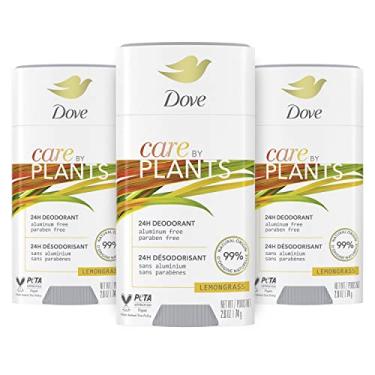 Imagem de Dove Desodorante em bastão Care by Plants para proteção de longa duração desodorante sem alumínio capim-limão 74 g, 3 unidades