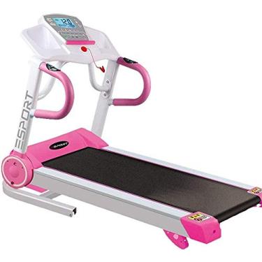 Imagem de Esteira de ginástica multifuncional dobrável para casa máquina de corrida motorizada academia para casa uso interno máquina de esteira dobrável elétrica (cor: rosa tamanho: 157x65x133cm)-rosa_157x65x133cm Uptodat