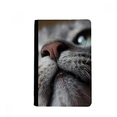 Imagem de Porta-passaporte para fotografia de gato animal olhando para cima Notecase Burse carteira capa porta-cartão, Multicolor