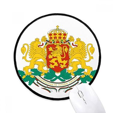 Imagem de DIYthinker Sofia Bulgária Emblema Nacional Mouse Pad Desktop Escritório Tapete Redondo para Computador