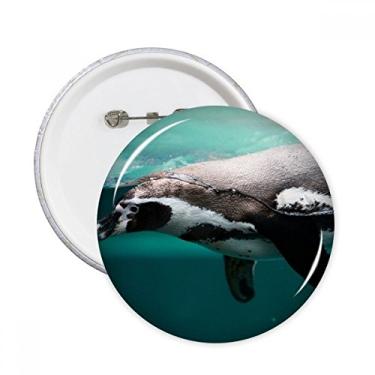 Imagem de Broche redondo de organismo marinho com imagem de animal de baleia e emblema de botão para decoração 5 peças