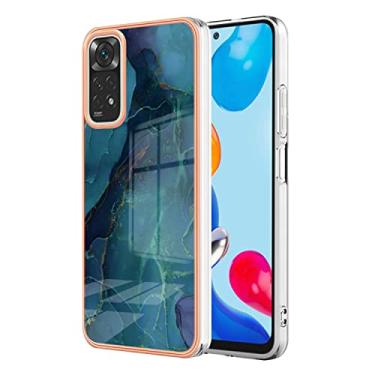 Imagem de Capas de armadura de mármore bonitas compatíveis com Xiaomi Redmi Note 11 11S capas de silicone moldura de simplicidade anti-queda proteção à prova de choque capa traseira (6, Redmi Note 11S)