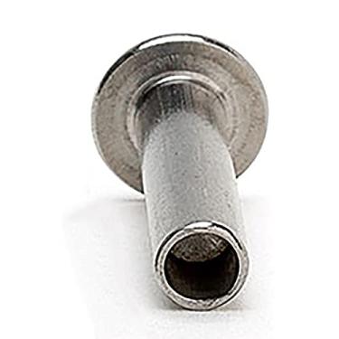 Imagem de CREULT Rebites meio ocos cabeça de treliça M6 x 25 mm de diâmetro, corpo liso, rebites, ferragens de rebite, aço inoxidável (10 peças)