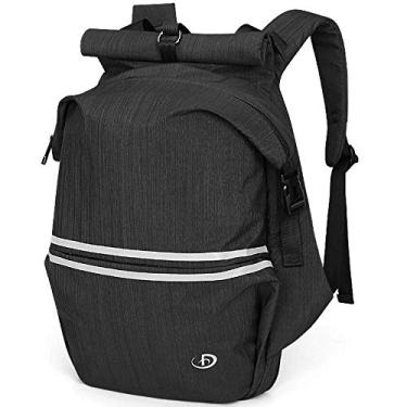 Imagem de Mochila de ombro Mochila masculina de computador Mochila de lazer Bolsa de viagem, tecido impermeável e resistente ao desgaste, preto